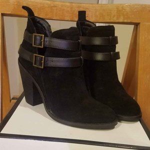 Nine West Suede, Black Booties - Women's Size 5M
